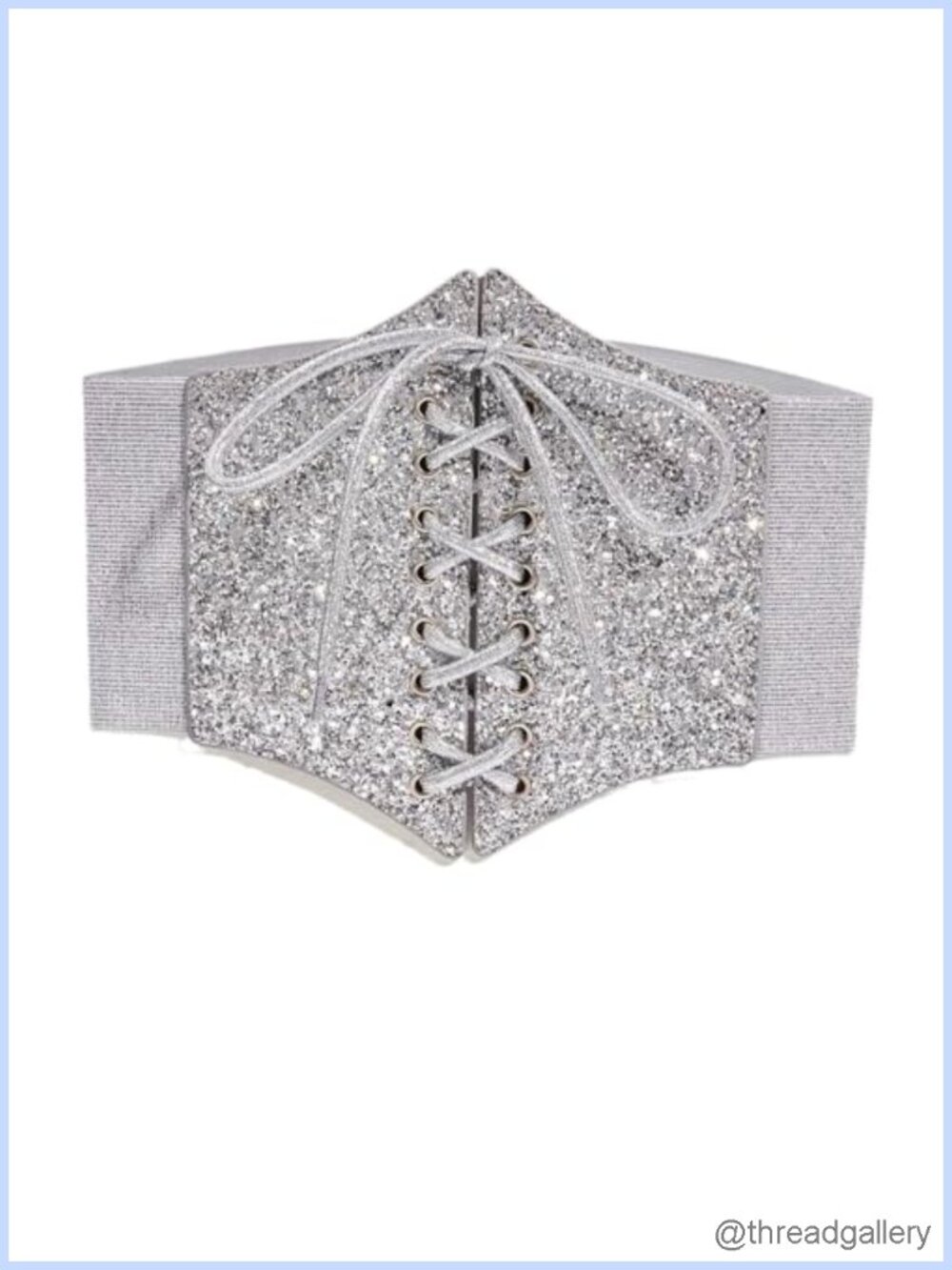 Wide Elastic Lace-up Cinch Belt Waspie Corset Gothic Cincher Women